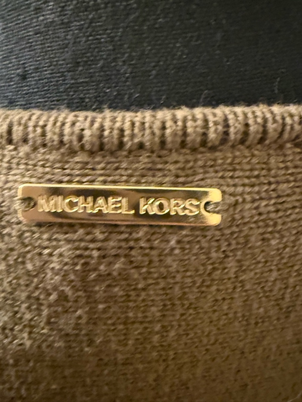 Michael Kors Olive Crewneck Long Sleeve Knit Top - Picture 6 of 10